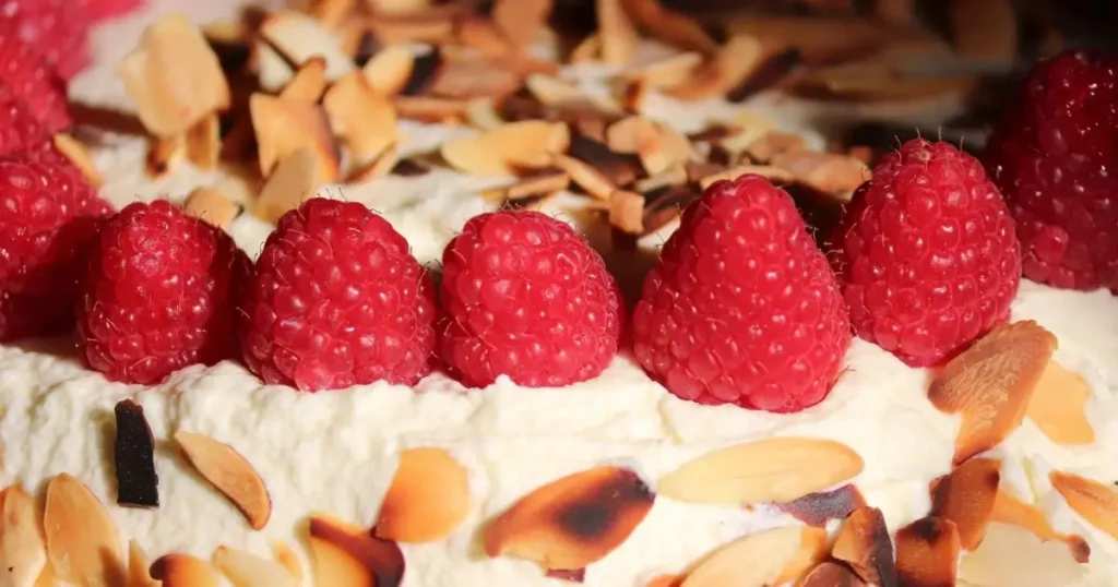 Healthy dairy and gluten free breakfast with berries and nuts
